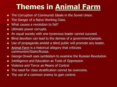 What Are The Themes In Animal Farm